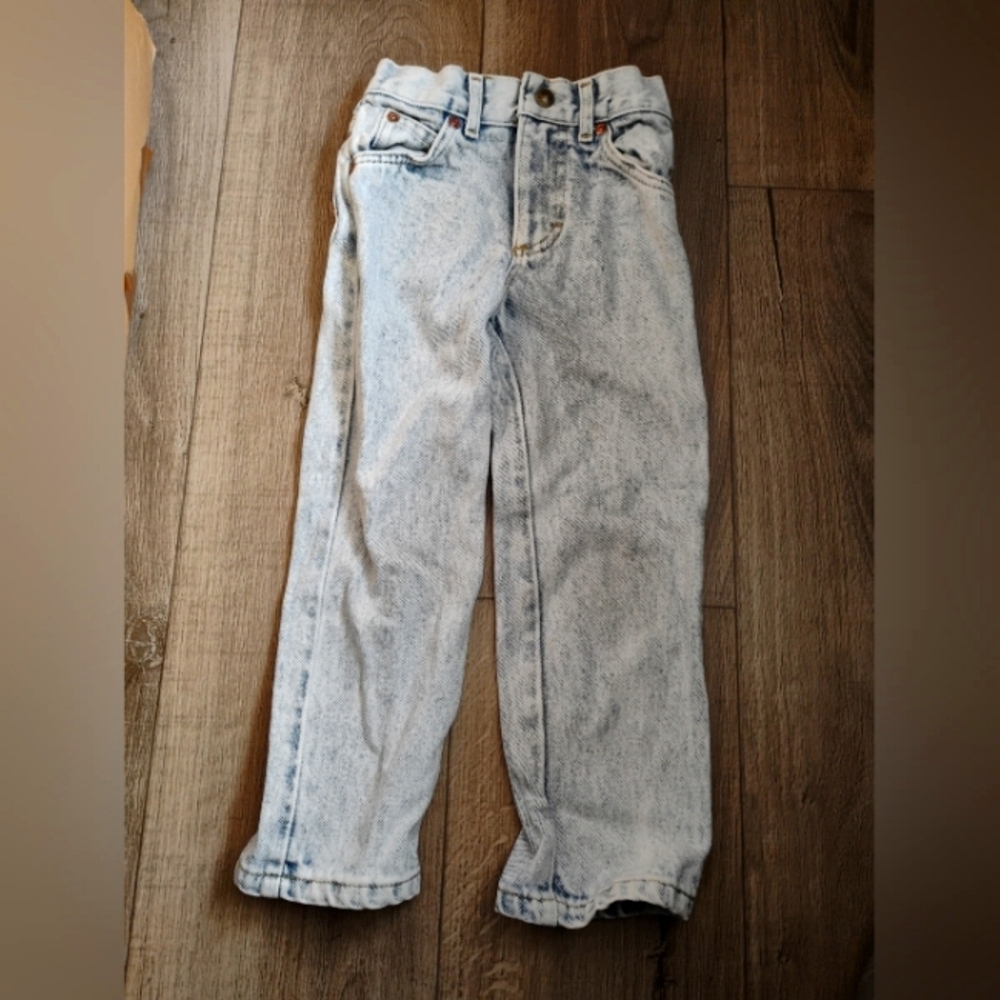 Vintage Lee Denim Jeans Kids 5 Regular 34783 Light Wash